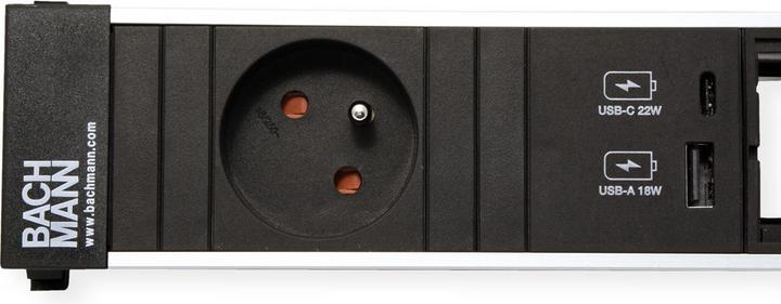 Produktbild Bachmann POWER FRAME S 1xUTE 916.5271xUSB A&C 22W 1xCM 0,2m GST18 (1 x, CEE 7/5, CEE 7/3, 0.20 m)