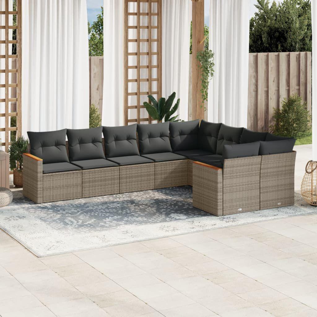 Thumbnail - VidaXL, Gartenlounge, 10-tlg. Garten-Lounge-Set mit Kissen