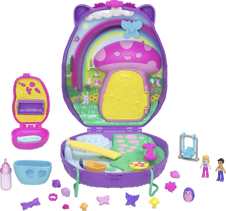 Actual product image Polly Pocket hedgehog mum & baby casket