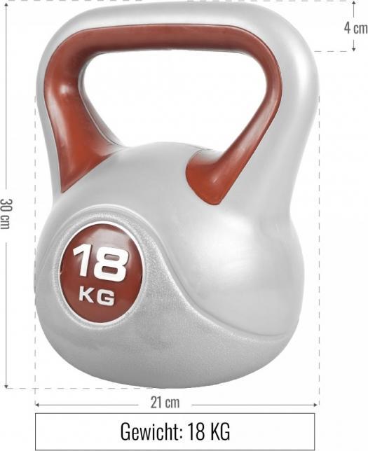 Actual product image Gorilla Sports Kettlebell Stylish (1 x 3 kg, 1 x 6 kg, 1 x 8 kg)