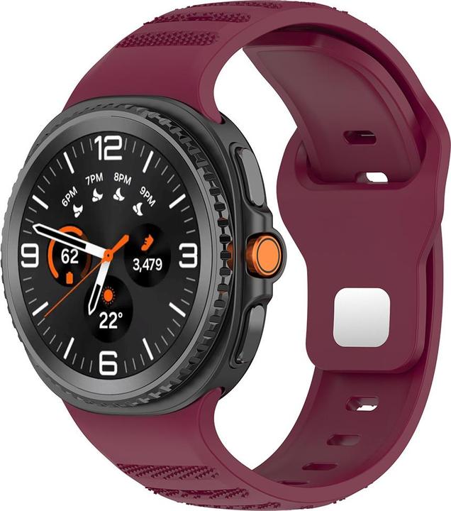 Techsuit - Watchband (W050) - Samsung Galaxy Watch8 40mm/Watch8 44mm/Watch8 Classic - Bordeaux (Silicone)