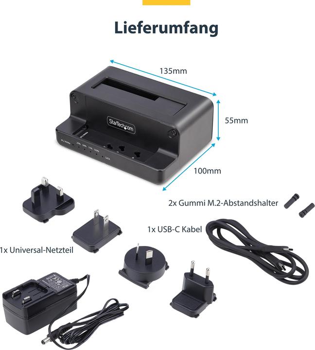 Produktbild StarTech HDD Acc M.2 NVMe to 2.5/3.5" SATA Cloner