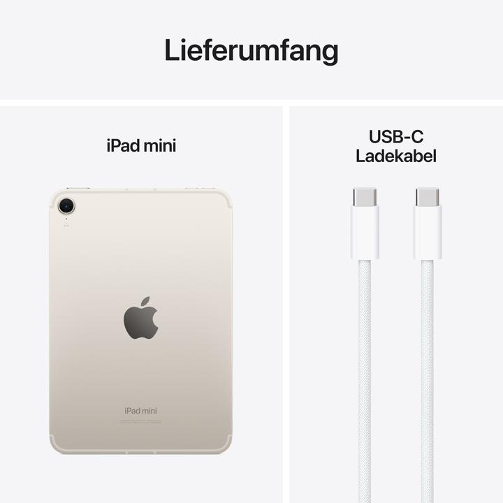 Immagine prodotto Apple iPad mini (2024) (5G, 8.30", 256 GB, Stellina)