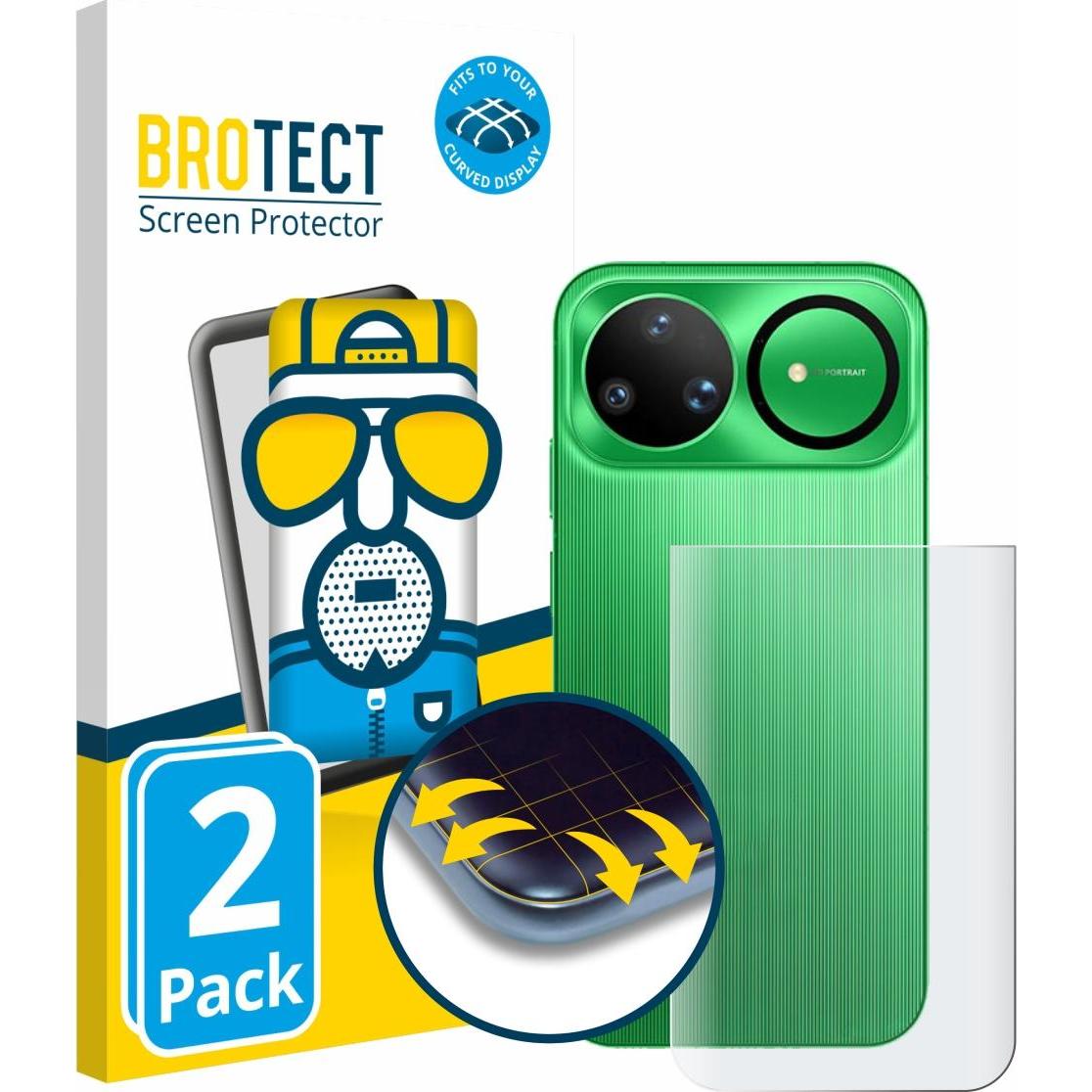 BROTECT Full-Screen Pellicola Opaca (2 pz., Nova), Pellicola protettiva smartphone, Trasparente