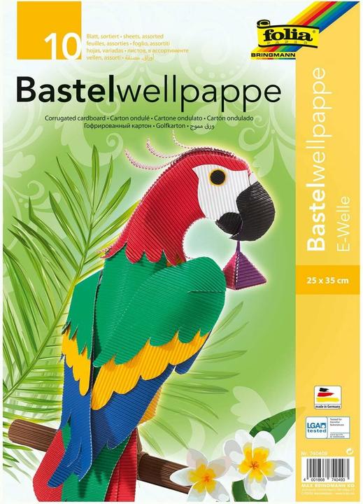 Produktbild Folia Wellpappe 10-farbig sortiert (170 g/m², 10 x)