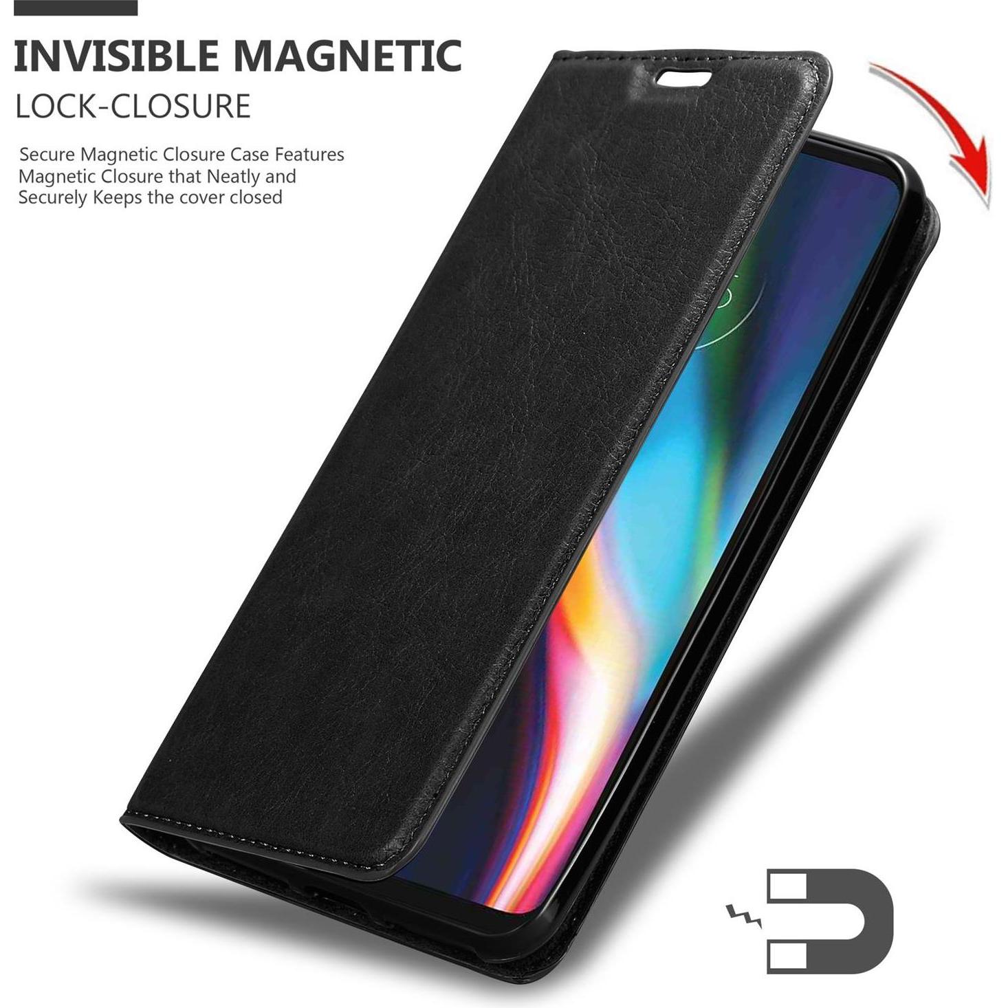 Thumbnail - Cadorabo Book Invisible Magnet Cover (Motorola Moto G5 Plus), Smartphone Hülle, Schwarz