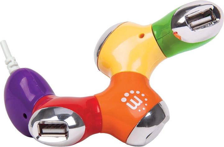 Produktbild Manhattan Hi-Speed USB 2.0 Flex Hub, Stromversorgung über USB (4 Ports)