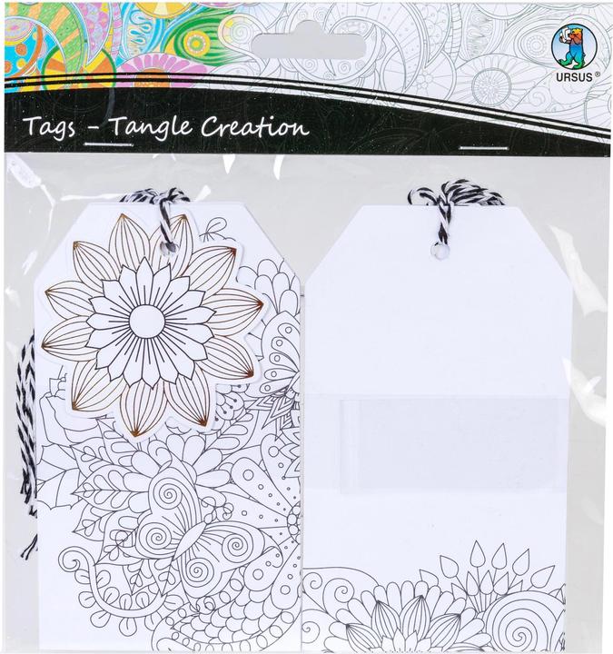 Ursus Geschenkanhänger Blume 7 x 12 cm, 10 Stück (Geschenkverzierung, 10 x)