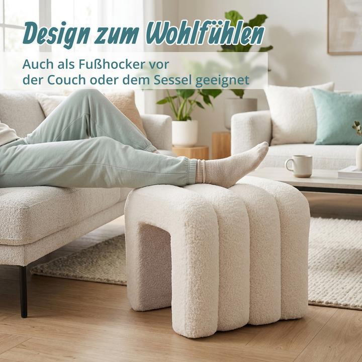 Produktbild Relaxdays Teddyfell-Hocker