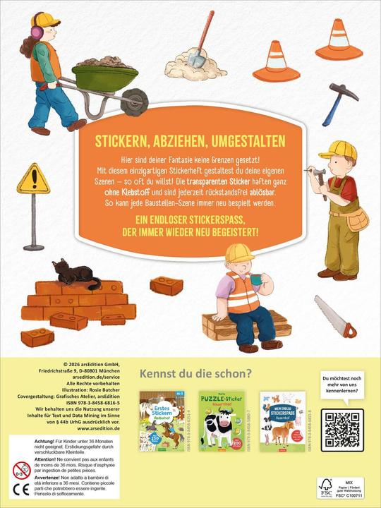 Produktbild Mein Endlos-Stickerspass  Baustelle