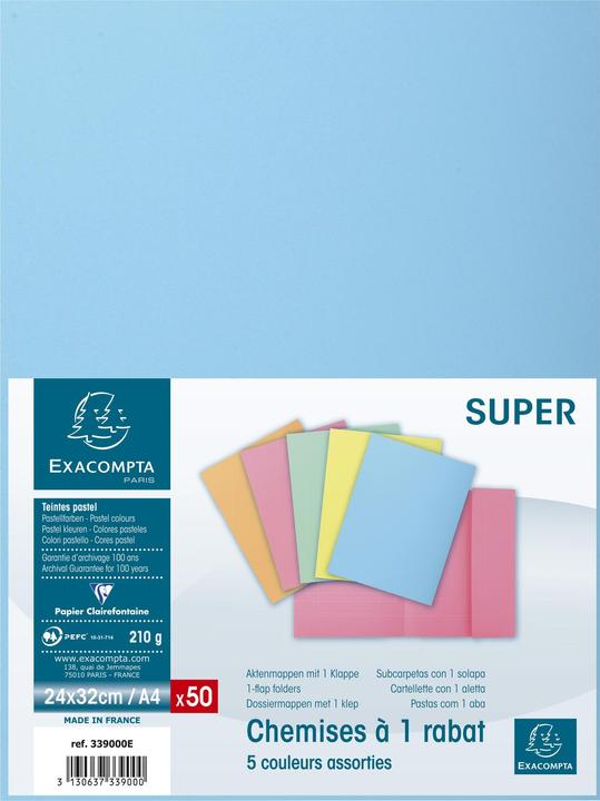 Actual product image Exacompta Collection folders - File covers (A4, 50 x)