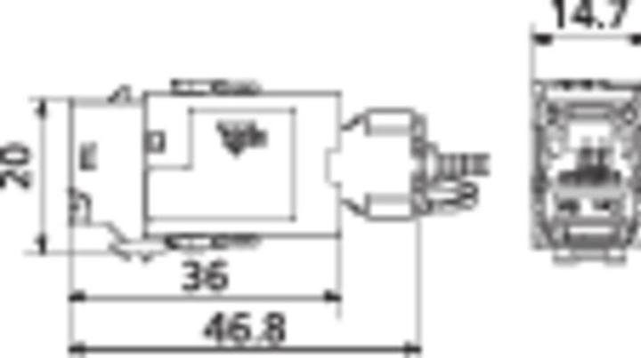 Actual product image Metz Connect Keystone module CAT 6A (Keystone module)