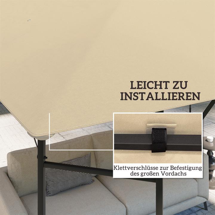 Image du produit Outsunny Pavillon Ersatzdach Oxfordstoff Beige (298 cm, 298 cm)