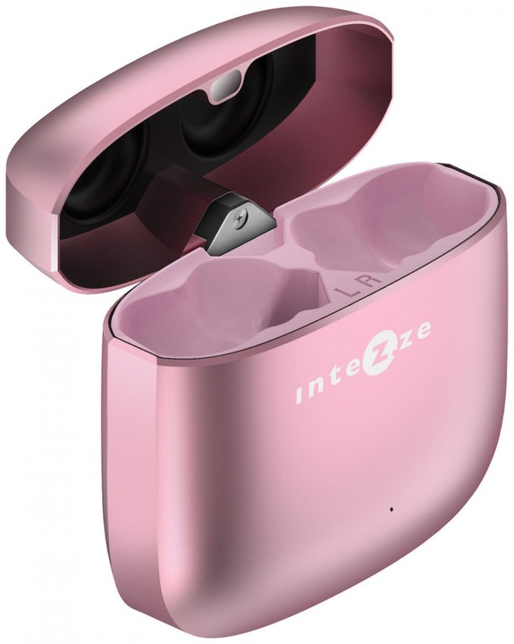 Actual product image Intezze CLIQ In-ear Bluetooth Handsfree Headphones with Charging Case Pink