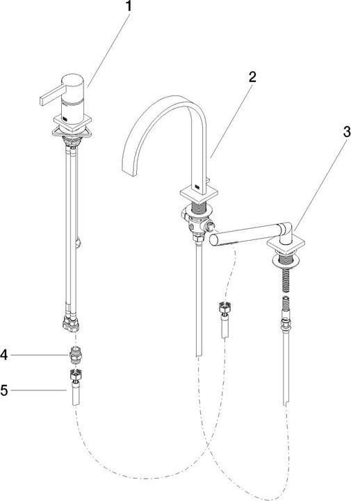 Produktbild Dornbracht MEM Wannen-Dreiloch-Einhandbatterie für Wannenrand- bzw. Fliesenrandmontage, Ausladung 2