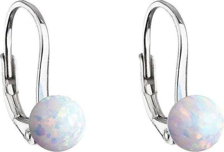 Immagine prodotto Evolution Group - Charming silver earrings with white synthetic opal 11242.1 (Argento)