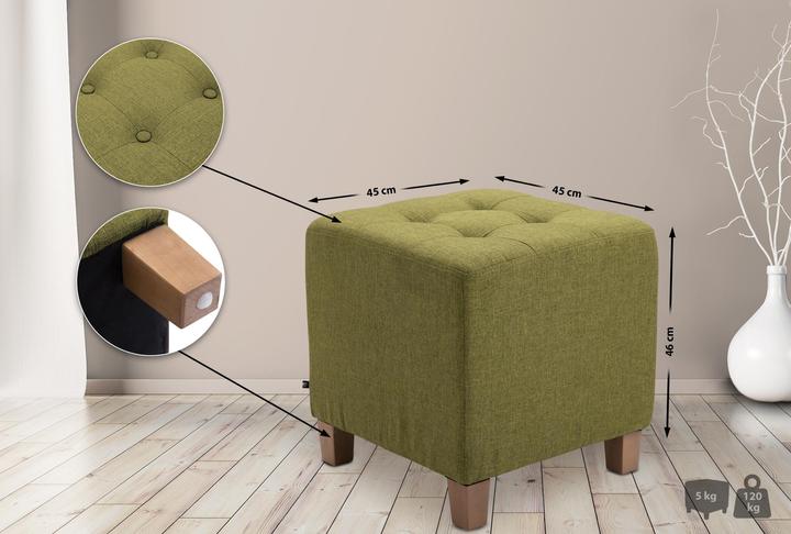 Actual product image Swisshandel24 Stool Pharaoh, antique-light, green