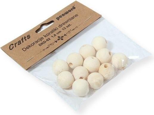 DP Craft Dekorationen Holzperlen 16mm 12St