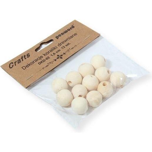 DP Craft Dekorationen Holzperlen 16mm 12St
