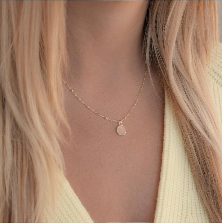 Produktbild Glanzstücke München Damen Sterling Silber Rosenquarz gelbgold 40,0 cm Basiskette + 5,0 cm Verlängerung - 11044 (Sterling Silber, 40 - 45 cm)