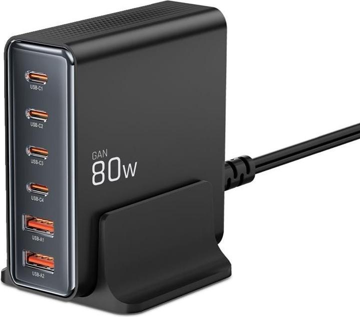 Tech-Protect DC80W-GAN (80 W, 6 ports)