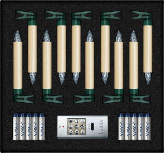 Image du produit Krinner Bougie de Noël à LED pour arbre de Noël - Ensemble de démarrage Superlight (10 x)