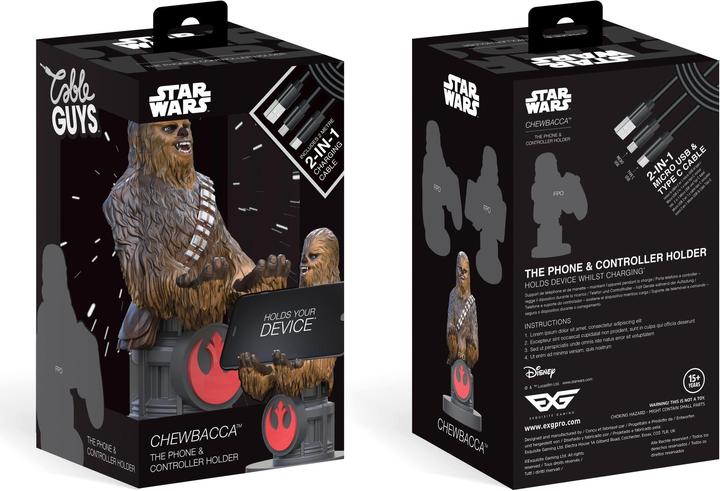 Produktbild Exquisite Gaming Star Wars: Chewbacca Cable Guy [20 cm] (Xbox Series S, PS4, Android, iOS, PS5, Xbox One S, Xbox Series X)