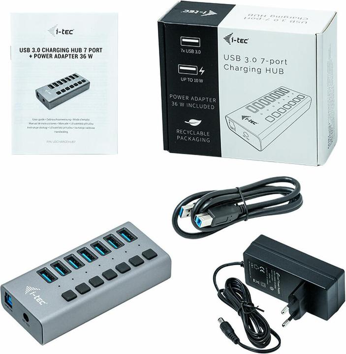 Actual product image i-tec U3CHARGEHUB7 (USB-B, 7 ports)