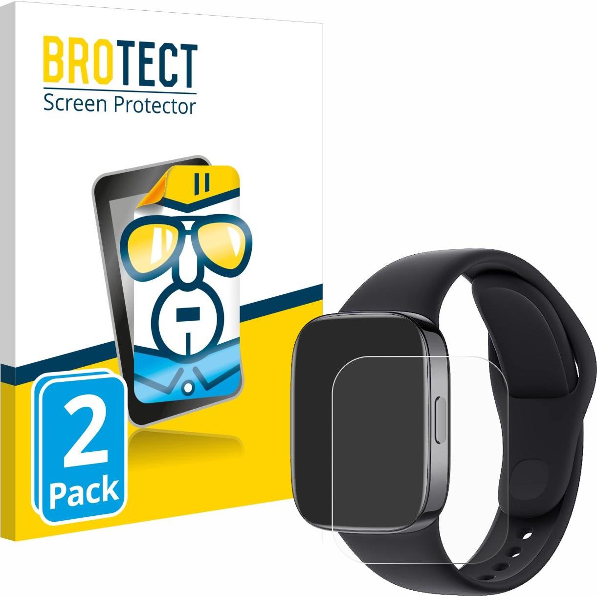 BROTECT Schutzfolie Displayschutz Klar, Smartwatch Schutzfolie, Transparent