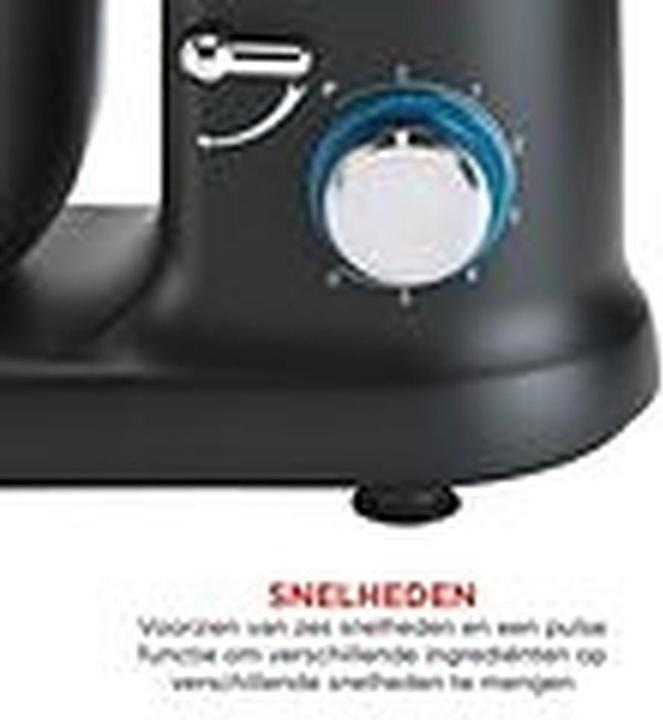 Produktbild Bourgini Classic Kitchen Chef Zwart - Keukenmachine - Keukenmixer (1300 W)