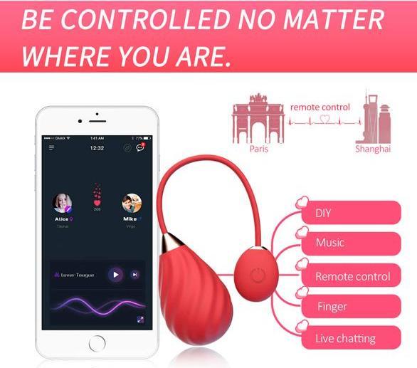 Produktbild Magic Motion Magic Sundae App Controlled Love Egg Red