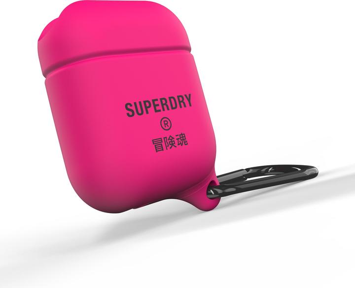 Produktbild Superdry Wasserdichte Schutzhülle für AirPods 1/2 in Pink (Kopfhörer Tasche)