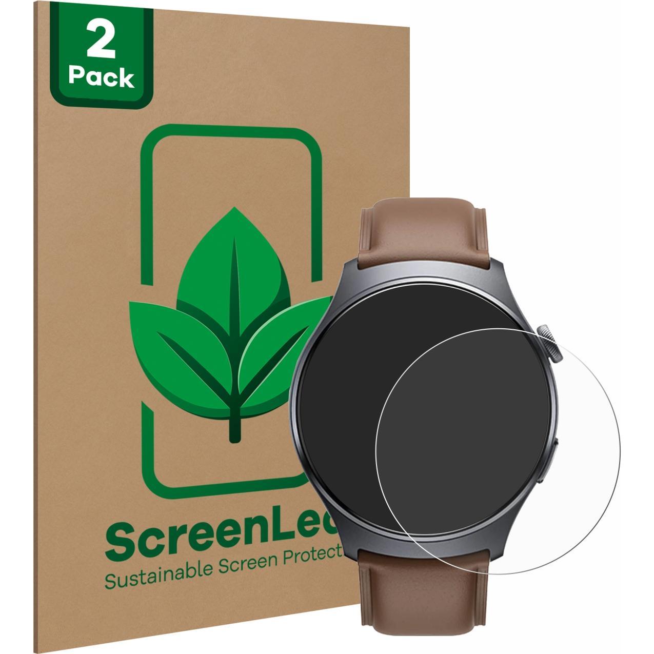 ScreenLeaf Schutzfolie nachhaltiger Displayschutz Display Schutz Folie Klar Transparent, Smartwatch Schutzfolie, Transpa...