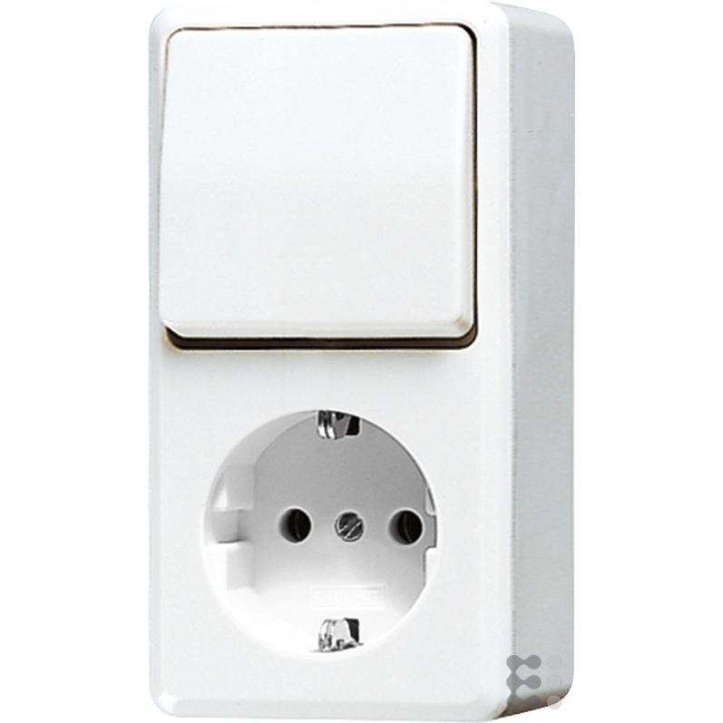 JUNG, Steckdose, 676AWW Elektroschalter Rocker switch Weiss
