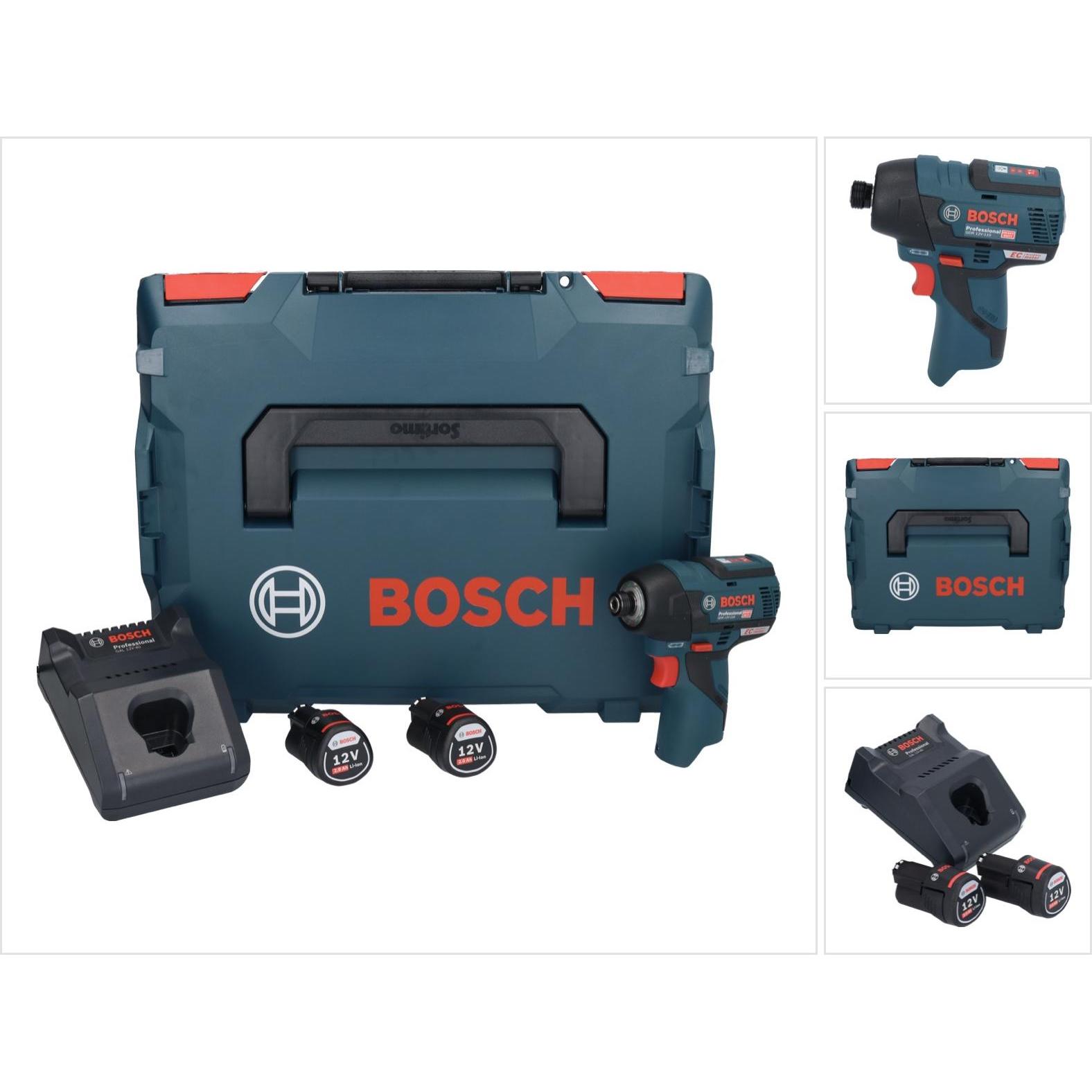 Bosch Professional, Bohrmaschine + Akkuschrauber, Bosch GDR 12V-110 Professional Akku Drehschlagschrauber 12 V 110 Nm 1/...