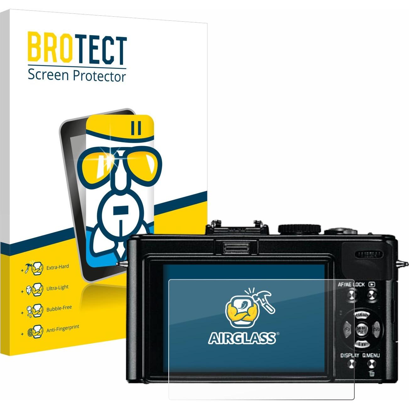 BROTECT AirGlass Panzerglasfolie (Displayschutz, D-LUX 5), Kameraschutz