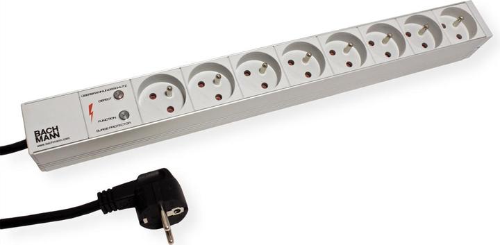 Actual product image Bachmann Power Strip + Surge Prot-8 PC (8x, CEE 7/3, CEE 7/5, 2 m)