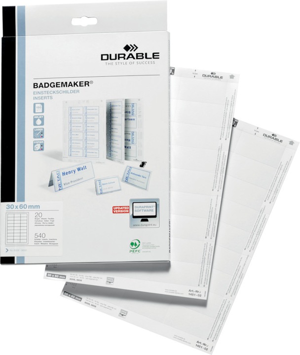 Produktbild Durable Einstecketiketten Badgemaker für Namensschilder