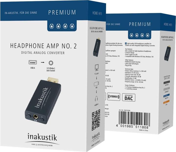 Actual product image Inakustik Premium Headphone Amp. No. 2 (USB-DAC)