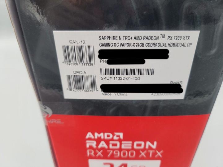 Actual product image Sapphire Nitro+ Radeon RX 7900 XTX Vapor-X (24 GB)