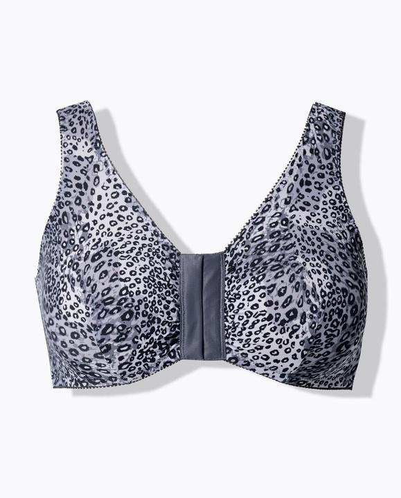 Actual product image Ulla Popken Leopard Print Underwire-Free Bra (85 D)