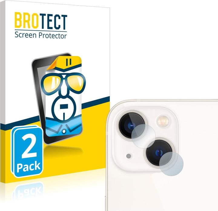 Actual product image BROTECT Screen Protector Clear (2 Piece, Apple iPhone 13)