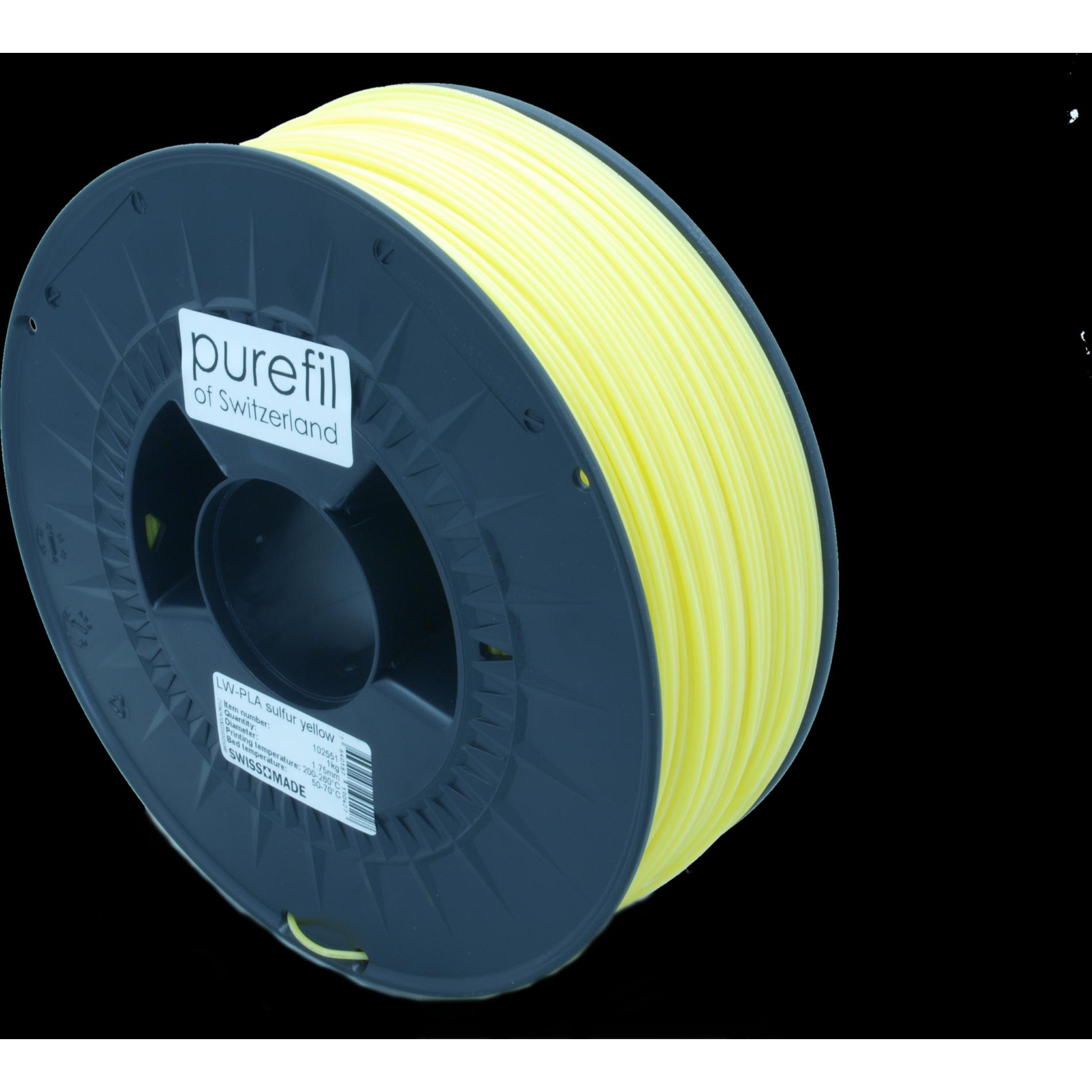 Thumbnail - Purefil LW-PLA Filament (1.75 mm, 1000 g, Gelb), 3D Filament, Gelb