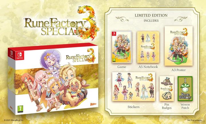 Actual product image Marvelous Rune Factory 3 Special (Limited Edition) (Switch, Switch Lite, Switch OLED)