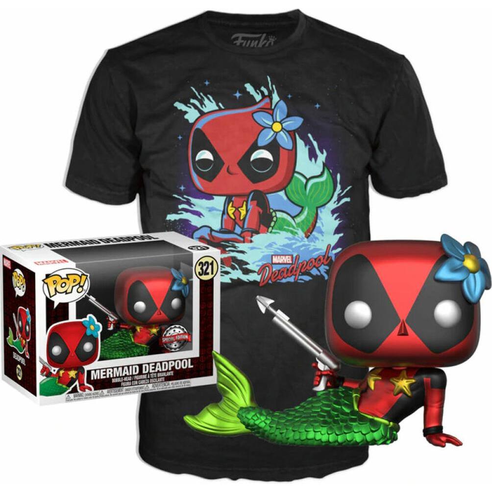 Funko Pop & Tee Deadpool Mermaid Exclusive (S) PTF