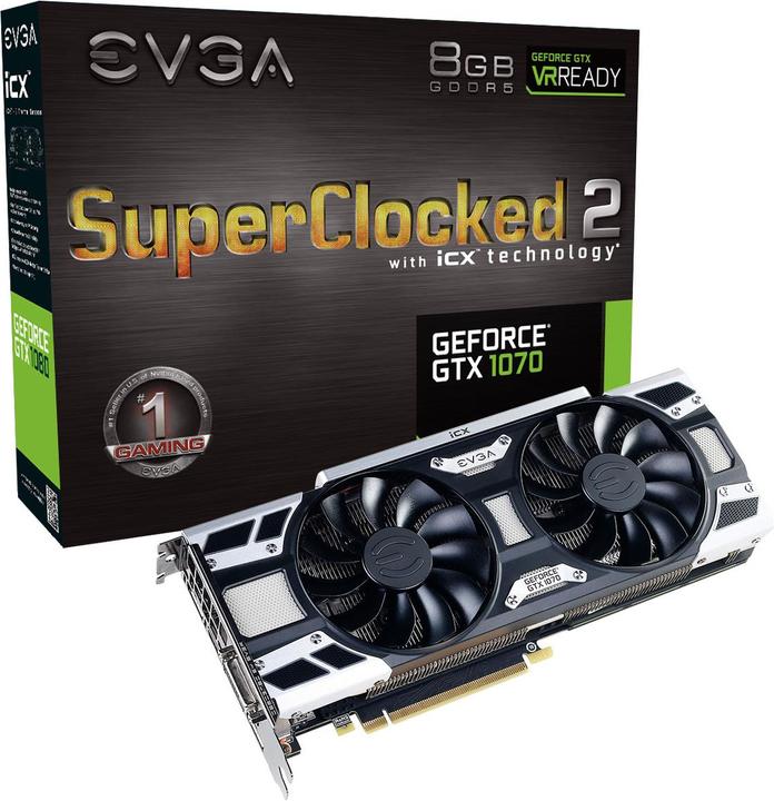 Image du produit EVGA GeForce GTX 1070 SC 2 Gaming (8 Go, GDDR5)
