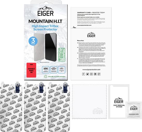 Image du produit Eiger Display-Folie (3er-Pack) Mountain H.I.T Clear (3 pièce(s), Google Pixel 9a)