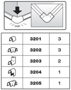 Produktbild Cablefix Verbindungen assortiert 10-teilig (Kabelkanal, 100 cm)