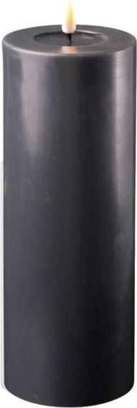 Image du produit Deluxe Homeart Bougie ronde LED - Noir 7,5 x 20 cm (1 x)