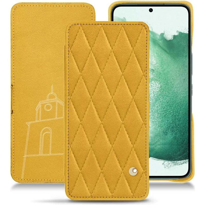 Noreve Lederschutzhülle horizontal (Samsung Galaxy S22+ 5G), Smartphone Hülle, Orange